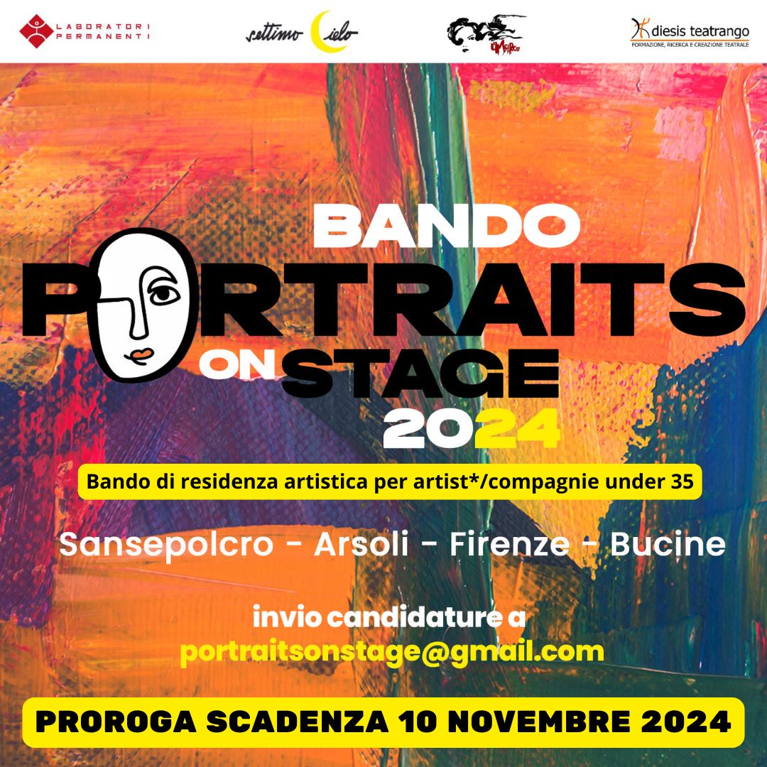 Bando Portraits on stage 2024 – Residenza Artistica